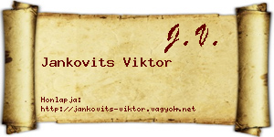 Jankovits Viktor névjegykártya
